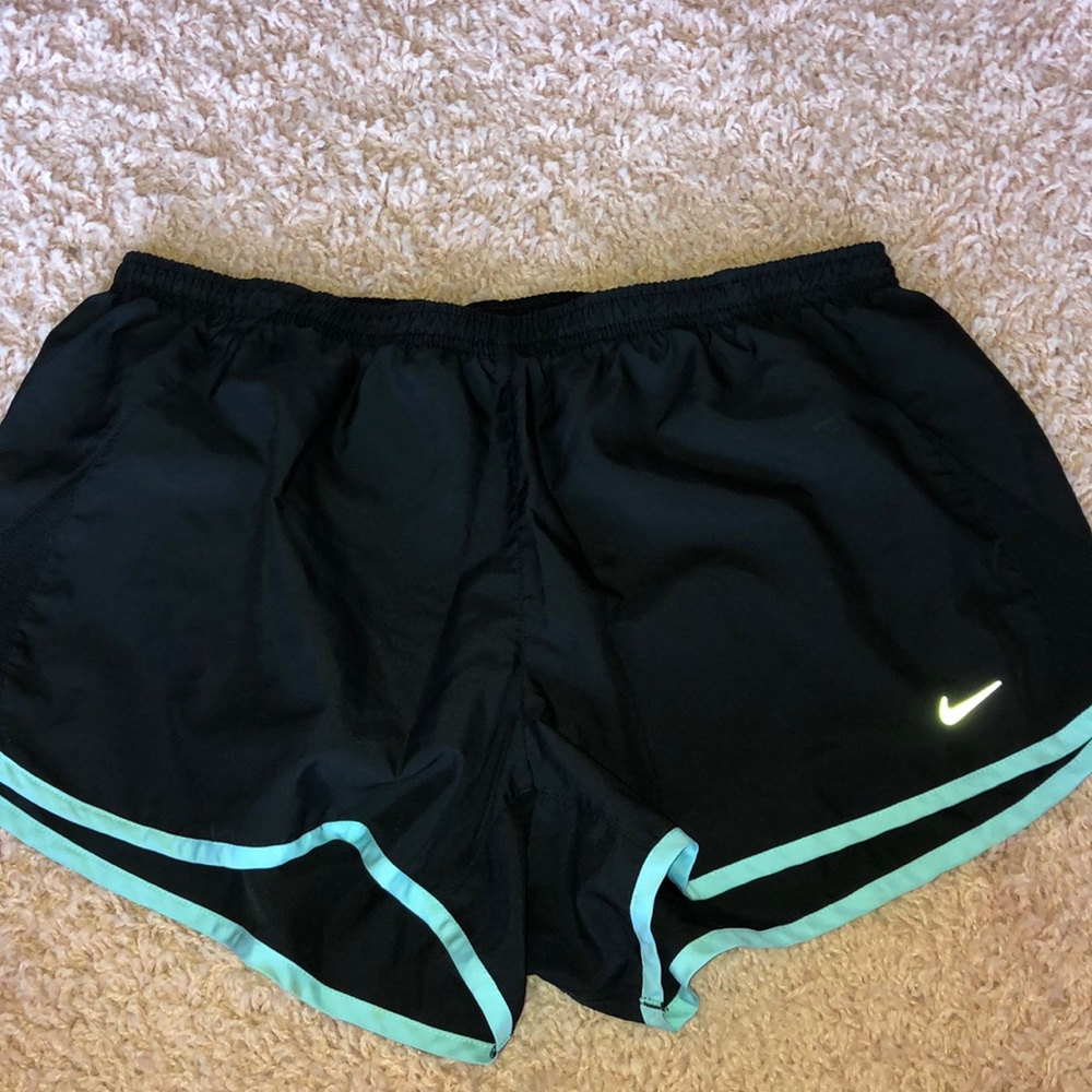 Baby blue nike running shorts